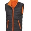 Murray Golf Contrast Quilted Junior Gilet - Black / Orange