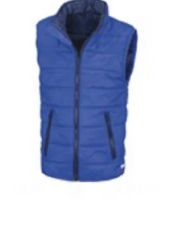 Murray Golf Contrast Junior Quilted Gilet - Royal /Navy