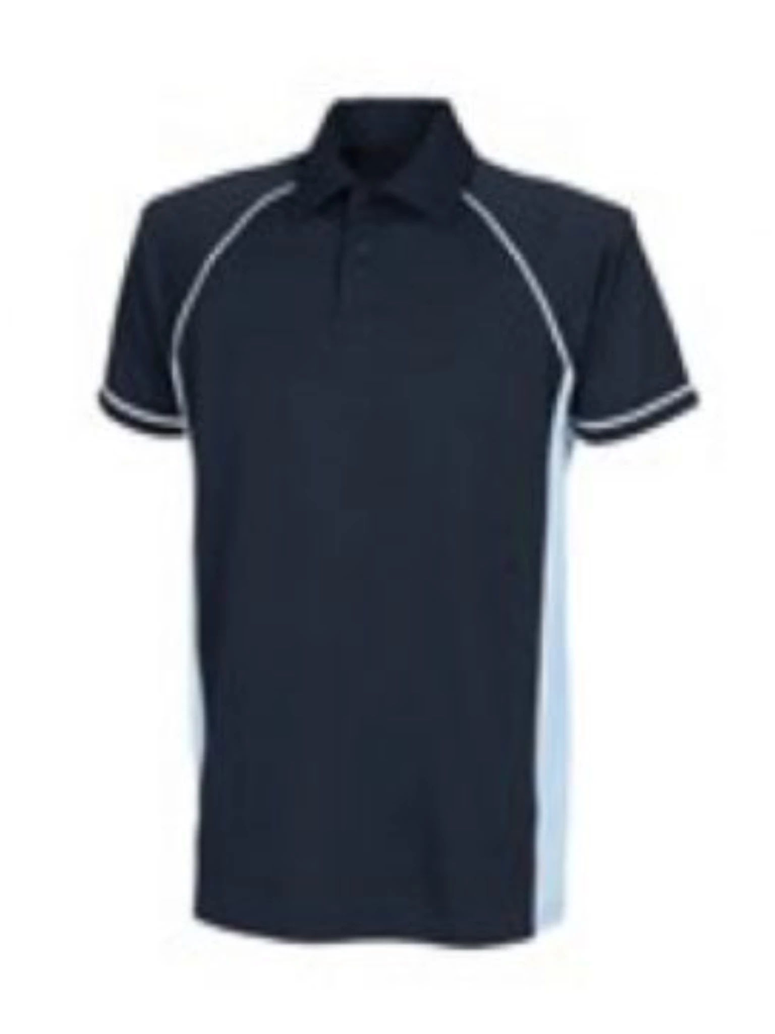 Murray Golf Contrast Junior Polo Shirt -Navy/Sky/White