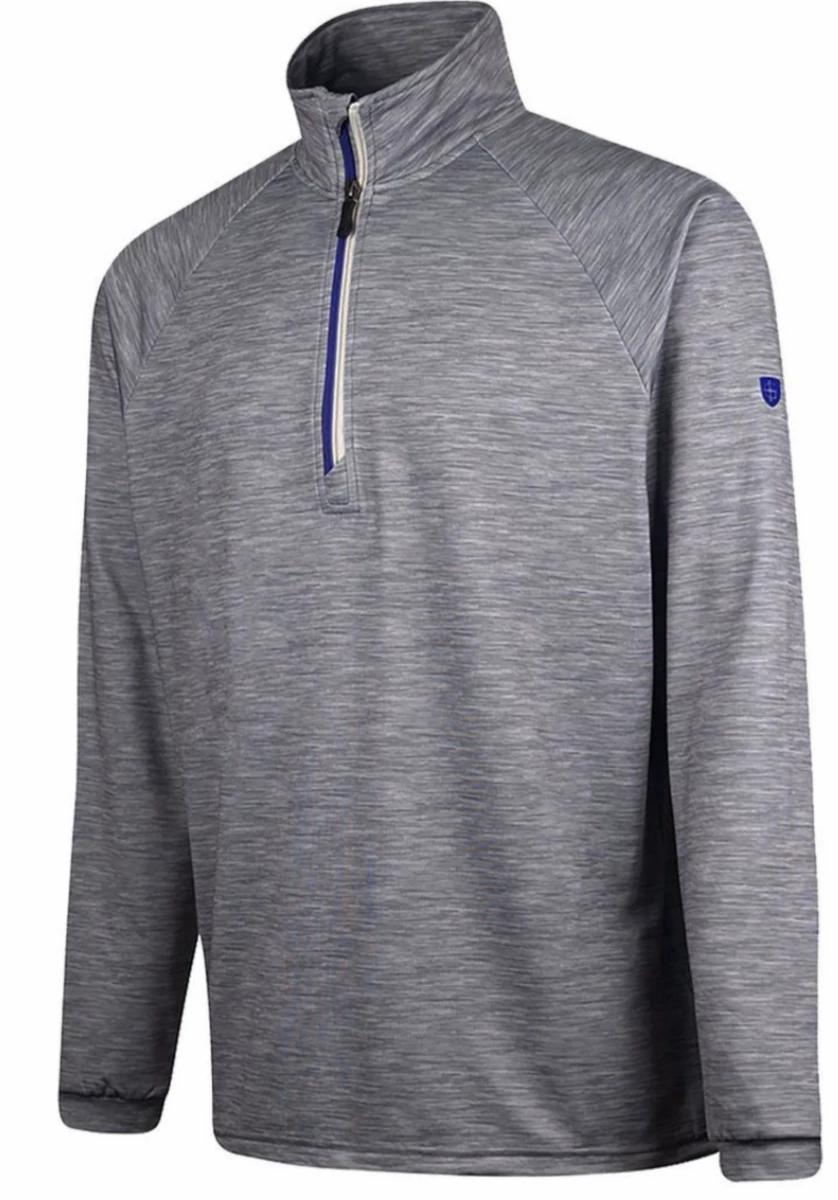 Island Green Igjtl 2119 1/4 Zip Raglan Sleeve Top Layer - Light Grey