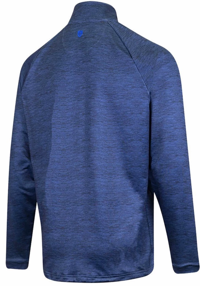 Island Green Igjtl 2119 1/4 Zip Raglan Sleeve Top Layer - Mid Blue Marl - Image 2