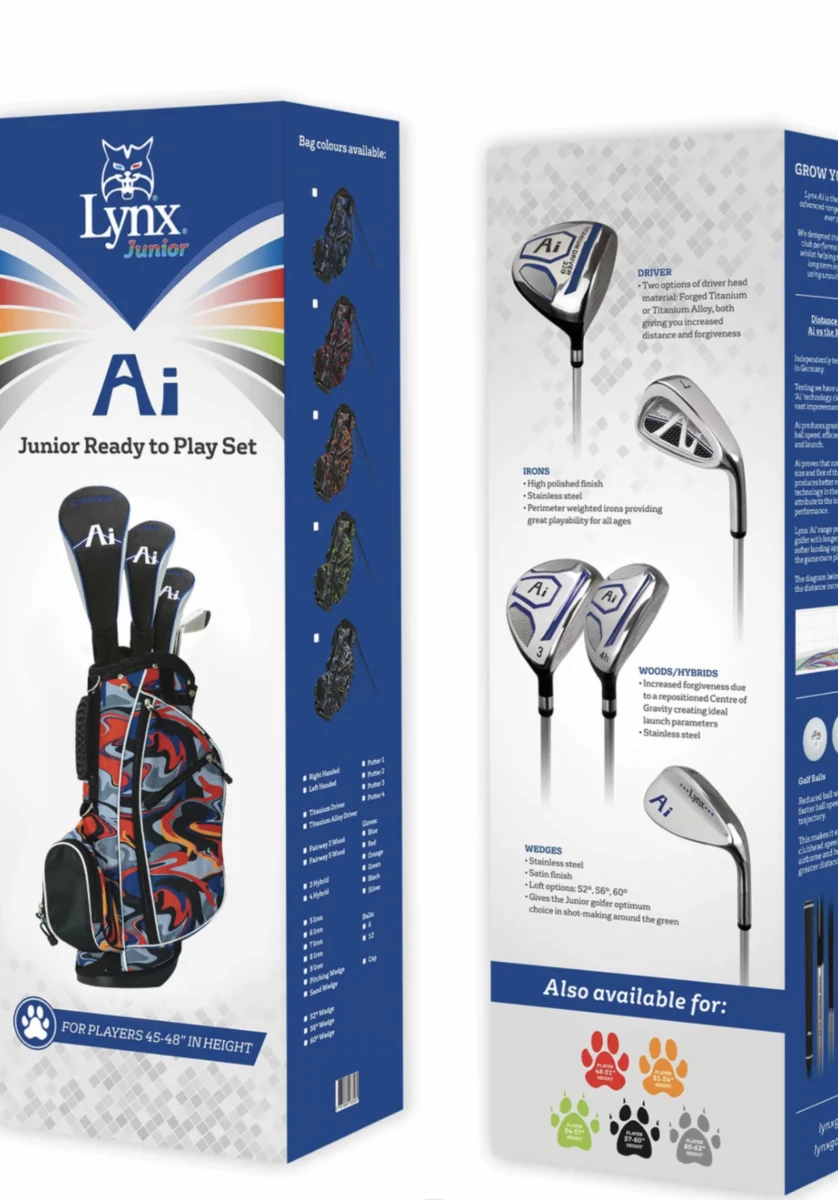 Lynx Golf Junior Ai Ready To Play Set 45-48''