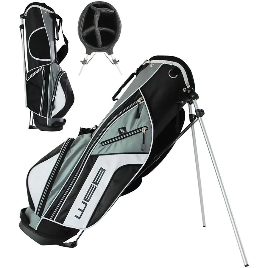 Go Golf Go Junior Stand Bag 76cm - Black/Grey