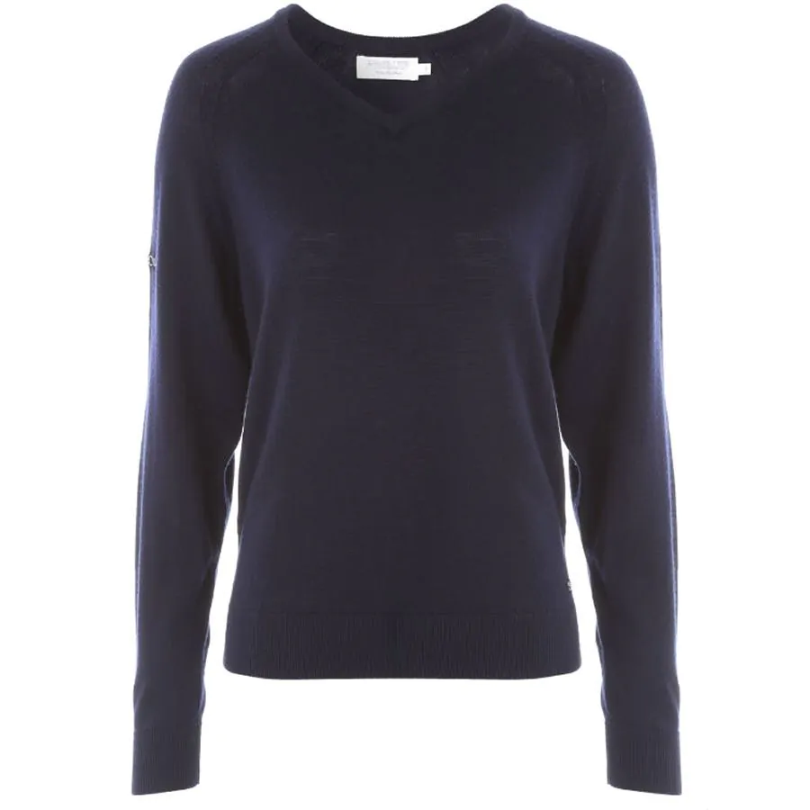 ProQuip AMY Ladies Merino V Neck Sweater - Navy