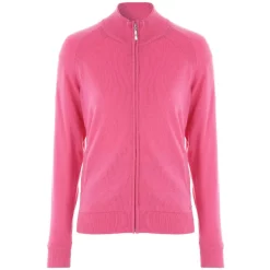 ProQuip CHLOE Ladies Lined Merino Cardigan - Rose