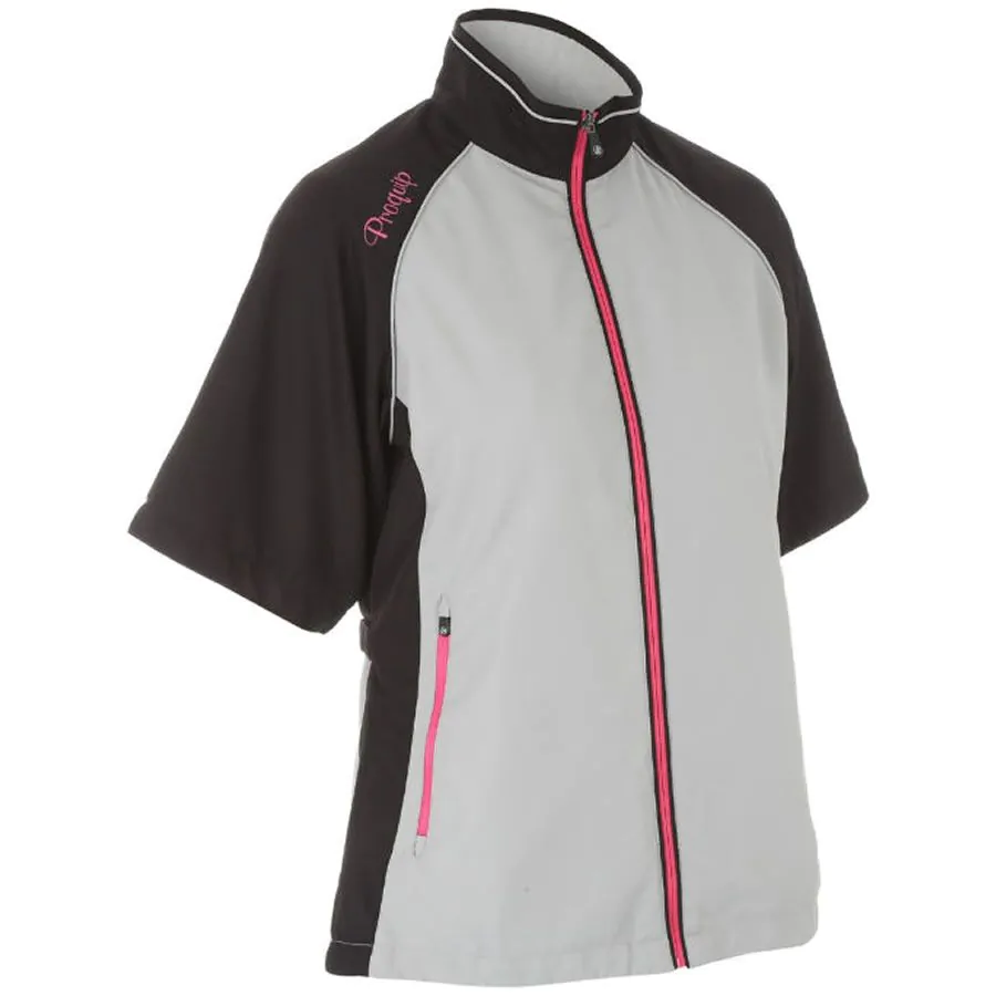 ProQuip Tara Ladies Wind Top - Silver/Black (Small)